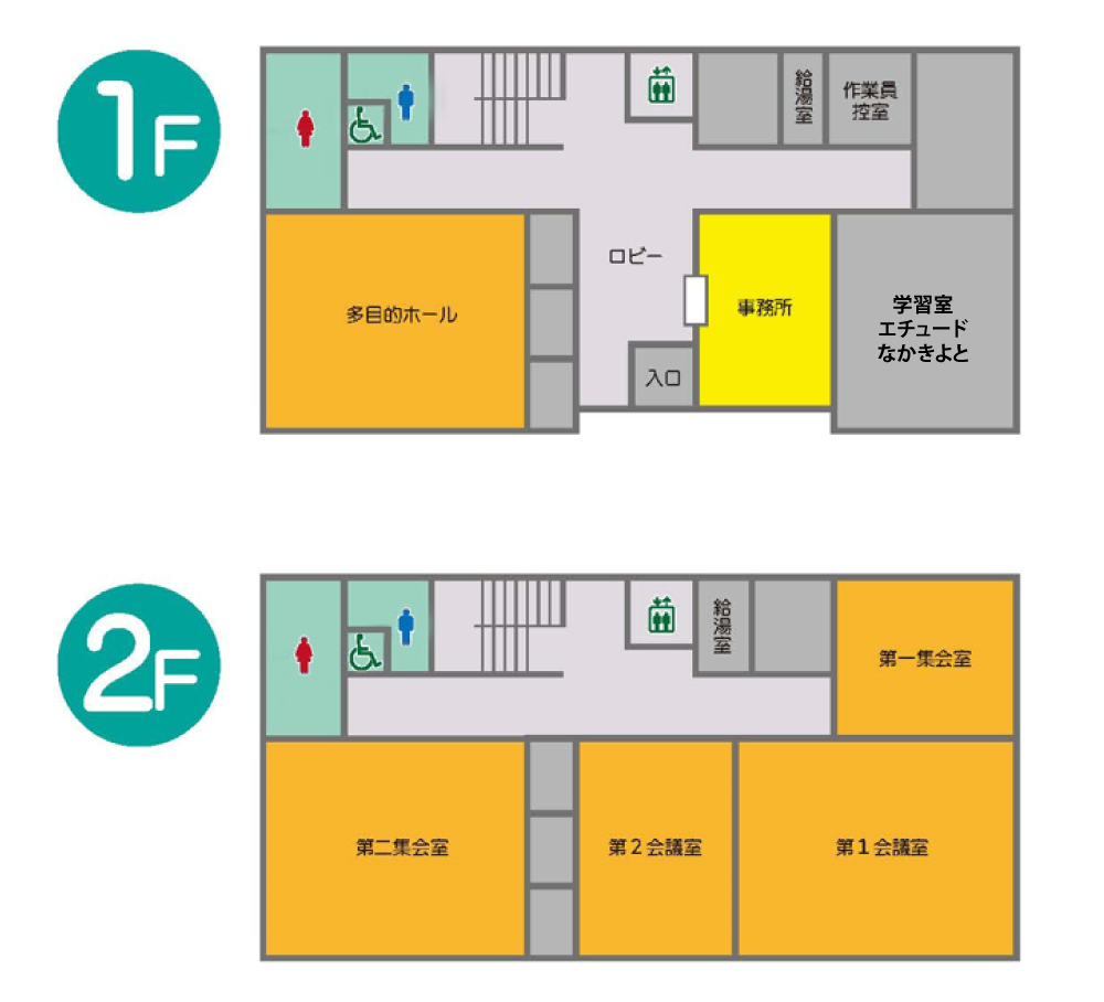 中清戸地域市民センターフロアマップ